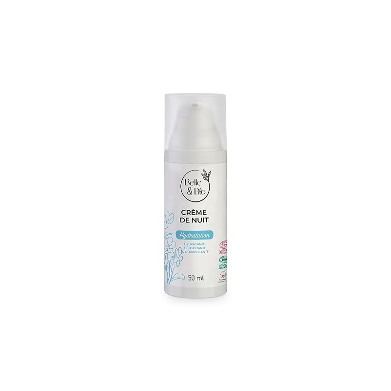 Belle&Bio Ecocert Nachtcreme, für alle Hauttypen, Cosmos zertifiziert, 50 ml