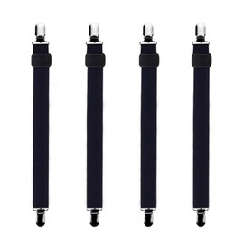 Bedecor Adjustable Bed Sheet Straps - White, Elasticated - for the Corner of a Bed, Mattress or Sofa