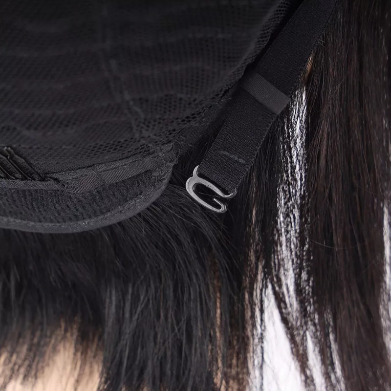 Beautyonline Peluca De Encaje Cabello Humano Natural 25cm Negro +