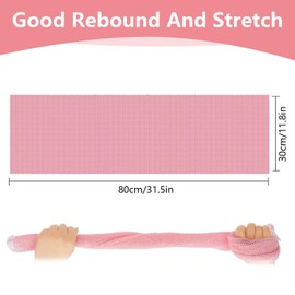 2PCS African Exfoliating Net Cleaning African Net Sponge Bath African Net Bathing Sponge Back Scrubbers Shower Body Cleaning Spa Massage Bath Towel Back Scrubber for Women Men Shower(Pink Beige)