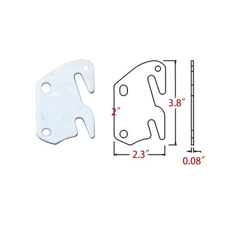 LannuMet 4pcs Metal Bed Rail Hook Plates for Headboard Beds