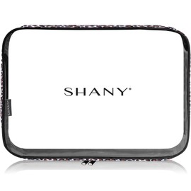 SHANY Clear PVC Cosmetics X-Large Organizer Pouch - Transparent Makeup Toiletry Bag - Make Up Storage Bag for Travel - LEOPARD