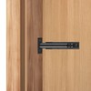 3 Inch Solid Brass Surface Bolt, Matte Black Slide Latch