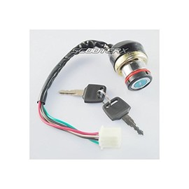ScooterX 6 Wire Electric ON/Off Ignition Switch with 2 Keys - Fits Many Chinese Scooters, Dirt Bikes, Pocket Bikes, Mini Choppers, Go Karts and More! [1100]