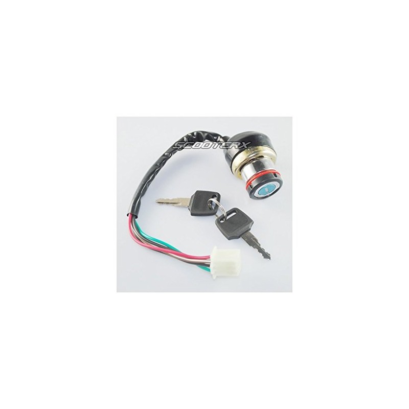 ScooterX 6 Wire Electric ON/Off Ignition Switch with 2 Keys