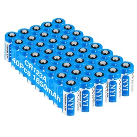 NYI CR123A 3V 1650mAh Lithium Batteries 40 Pack,CR123 3 Volt High Power Non-Rechargeable Photo Batteries，123A CR17345 Lithium Battery for Flashlights, Cameras, Torches, Microphones, Security Devices