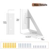 SPOROOT White Shelf Bracket, Shelf Brackets, 10 cm, 4 Pieces,