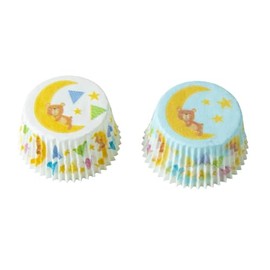 Muffin Cases Baby Bear 36 Pieces - Bear Muffin Decoration & Cupcake Decoration Muffin Moulds Cute Muffin Cases Paper Children - Cupcake Cases for Birthday Decoration, Baby Shower Decoration