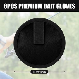 8 Pack Fishing Lure Covers，6" Lure Shield Fishing Lure Cover，Lure Wraps for Fishing Rod，Fishing Hook Bait Covers (Black)