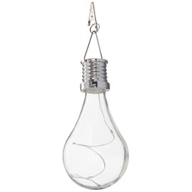 Everlasting Glow 5.5" H Solar Edison Light Bulb Home Decor, 20.75InL x 9.25InW x 9InH, Clear