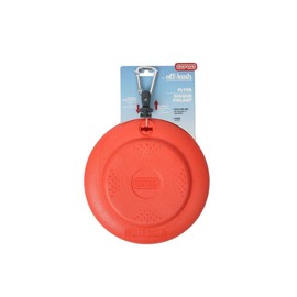 Dexas Off Leash Frisbee Flyer Floating Dog Toy with Removable Leash Attachment