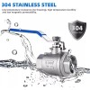 Unbranded 2-piece 304 Stainless Steel 3/4" Ball Valve FULL Port
