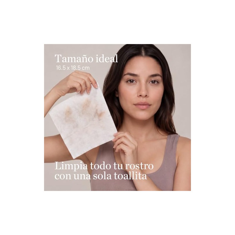Elementa Toallitas Desmaquillantes Individuales, Toallitas Húmedas para Desmaquillar Ojos y