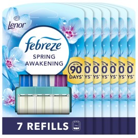 Febreze 3 Volution Air Freshener Plug In Refill 20 ML Spring Awakening, 3 Alternating Scents To Clean Away Odours 7 x 20 ml