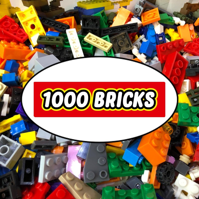 Brick Loot 1,000 Building Blocks Plus 70 Free Pieces –