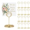 Round Gold Table Number Holders, 16 Pack 3.35 Inch Desktop