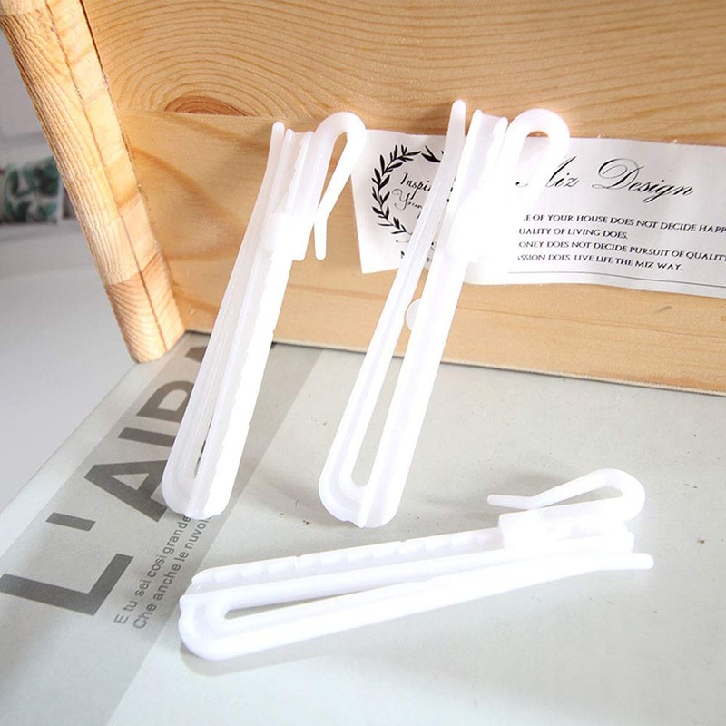 Ailejia 20 pcs Plastic Adjustable Pinch Pleat Hook Depth Pinch