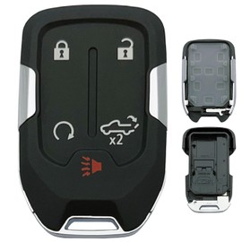 Replacement Key Fob Shell Case Fits for Chevy Silverado 2022 2021 2020 2019 and GMC Sierra 1500 2500HD 3500HD Keyless Entry Remote Control 5 Button Pad Cover (5 Button-b)