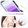 Colored Eyelash Extensions Easy Fan 14mm Ombre Purple D Curl