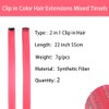 2 x Clip-In Hair Extension Highlights Streaks, Colourful Hair Highlights