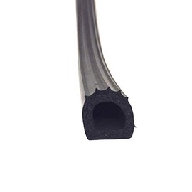 A.A 1" Auto RV Marine Self Adhesive Exterior RV Slide Out D Rubber Weather Seal (30 Foot)