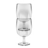 TarHong Simple Stacking Wine Goblet, Clear, 8.6 oz, Premium Plastic,