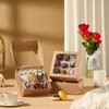 SLShePack 55pcs 6"x6"x2½ Brown Chocolate Covered Strawberries Boxes with Window