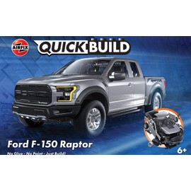 Airfix NON Quick Build Ford F-150 Raptor Gray Plastic Model QB6053 (Automotive)