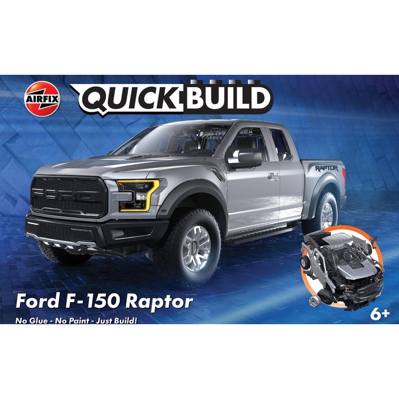 Airfix NON Quick Build Ford F-150 Raptor Gray Plastic Model