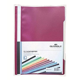 Durable 999107802 Display Folders A4 Pack of 10 Assorted Colours