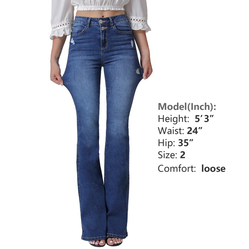 VIPONES Bell Bottom Jeans for Women High Waisted Bootcut Stretch