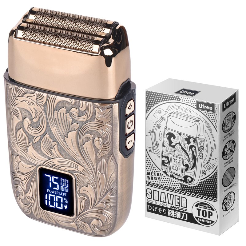 Ufree Close Shave Electric Foil Shavers for Men, 3-Speed Electric