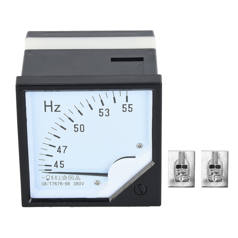 Kadimendium Pointer Type Analogue Panel Hertz Meter 45-55Hz AC 380V