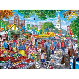 Masterpieces 750 Piece Jigsaw Puzzle for Adults, Family, Or Kids - Market Day Afternoon - 18"x24"