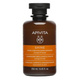 Apivita Shine and Revitalizing Shampoo 250 ml - Natural Shampoo with Orange and Honey - Promotes Shine and Revitalises - For All Hair Types