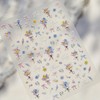 Spring Flowers Nail Stickers 5D Self-Adhesive Embossed Ribbon Bow Floral