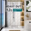 AmazerBath Heavy Duty Stall Shower Curtain Liner 12 Gauge, 36