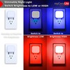 myCozyLite Dual Light Night Light Plug in, Red and Blue
