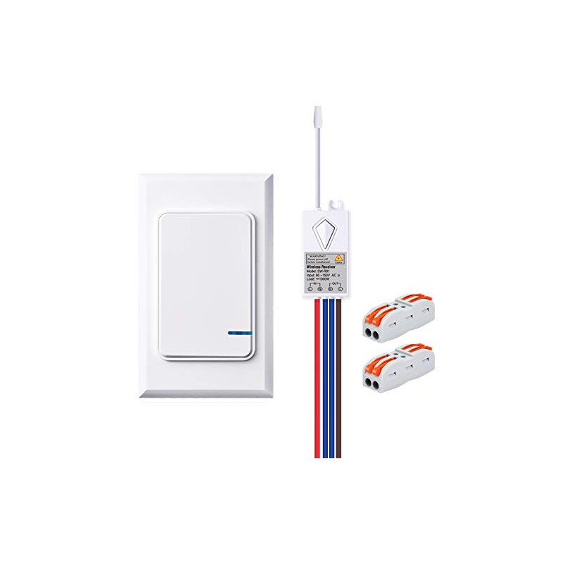 KCMYTONER 1PK Mini Wireless Light Switch with Wall Panel and