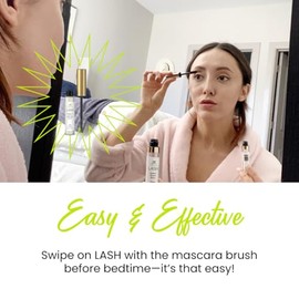 Isabella's Clearly LASH: Suero Natural de Crecimiento para Pestañas y Cejas con Aceite de Ricino y Vitamina E | Fortalece y Nutre para Pestañas y Cejas Más Largas y Voluminosas | Sin Parabenos, Vegano, Hecho en EE. UU.