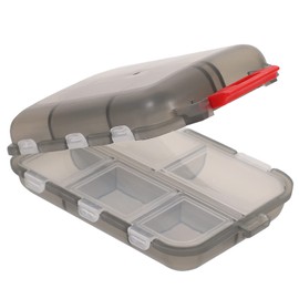 Ultnice Pill Box Travel Oval Pill Box with 10 Removable Compartments Plastic Camping Travel