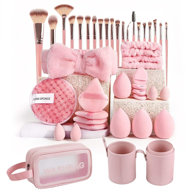 40 Piezas Set Brochas Maquillaje Profesional con Estuche | con