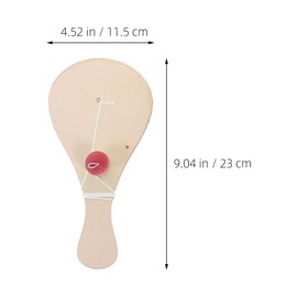 Hemoton 12pcs Racket Painting Toys Blanks Paddle Holiday Paddleball Games Blank Paddle Craft Paddle Balls Paddle with Ball Attached Blank Paddle Ball Board Paddle Ball Bulk Paddle Toy Wood