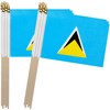 TSMD Saint Lucia Stick Flag Saint Lucian Small Mini Hand