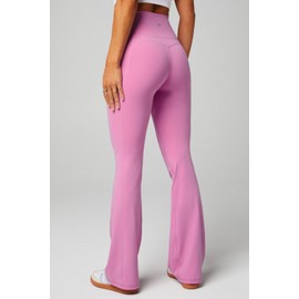 Fabletics Women's Oasis Pureluxe High-Waisted Kick Flare, Light Compression, Buttery Soft, M, Pink Sunset
