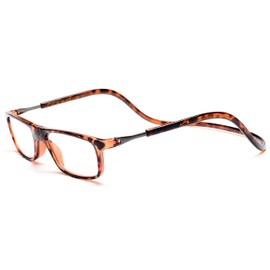 PESMUKO Gafas de lectura magnéticas con conexión frontal ajustable para hombre o mujer, color tortuga G1 +3.00