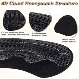 4D Cloud Heel Pads for Shoes, Heel Cushions for Women Shoes, Honeycomb Design Relieves Pain and Blisters, Loose Heel Pad for Oversized Shoe, Heel Grips for Women Men(Multicolor, 2 Pairs)