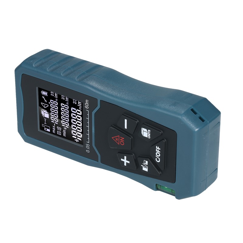 Laser Distance Meter Handheld 1.6-inch LCD Diastimeter Bubble Level Pythagorean