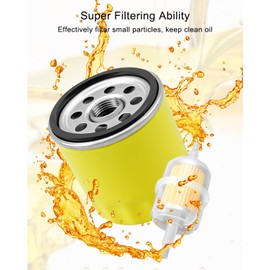 Carburetor Carb Fit for Kohler KT725 KT730 KT735 KT740 KT745 Some Models, Replace 16-853-19S 1685319S 32-853-34-S 32-853-50-S 32-853-63-S, with Fuel Pump Fuel Filter Gaskets