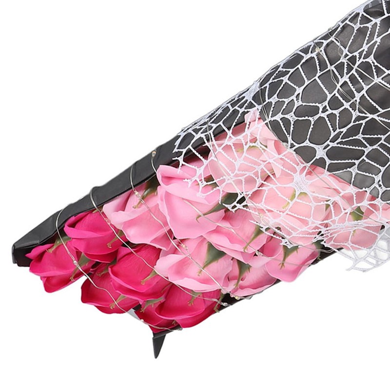 LED Artificial Rose Flowers Fake Roses Bouquet Light Up Forever